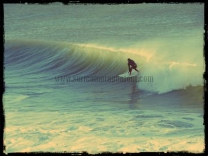 Kris surfing Morocco's surf spot Boilers