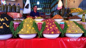 Olive stand at the souk