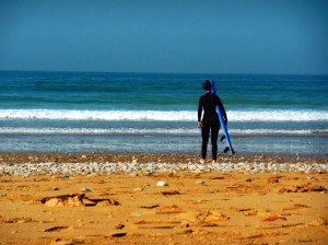 Surfer girl Taghazout beach break