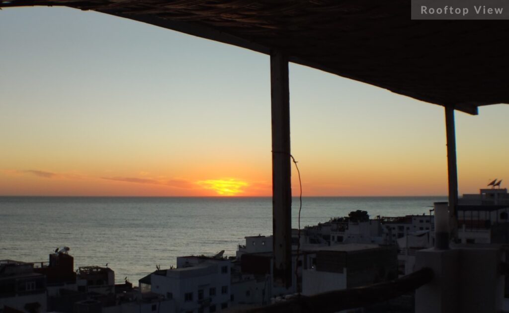 Sunset view from the rooftop terrace 3 - caption
