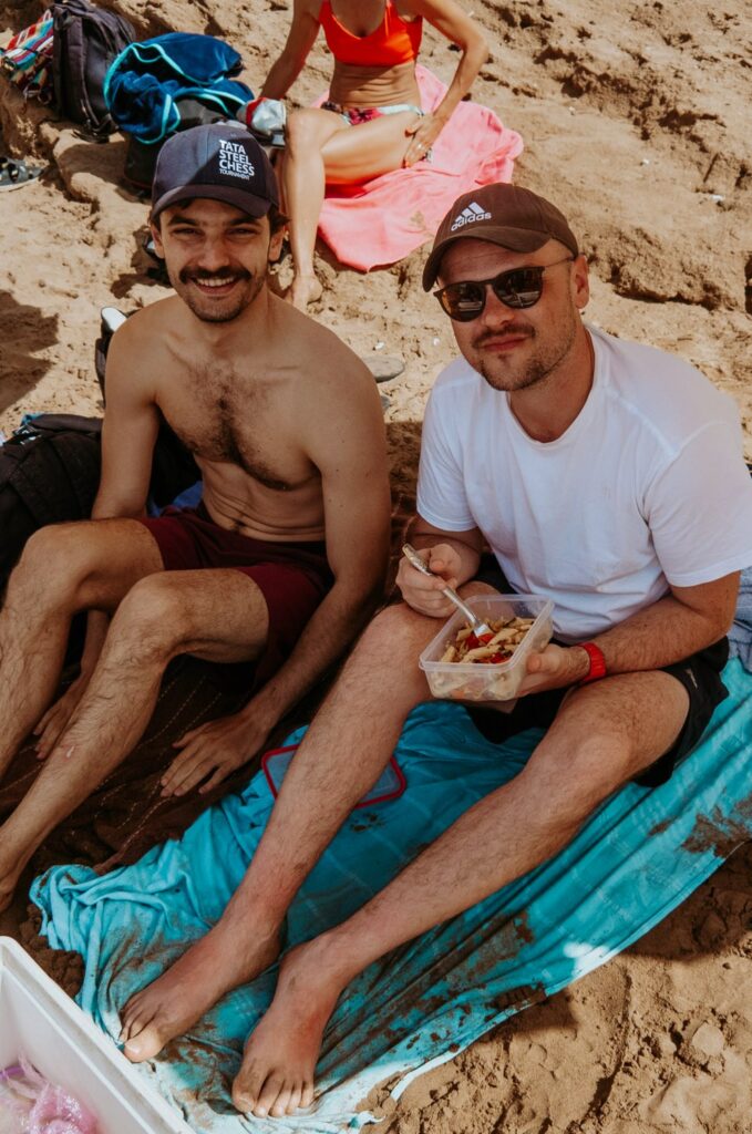 Lunch at the beach in Taghazout Morocco
